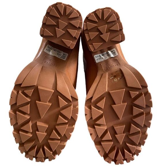 NIB Schutz Zhara Winter Leather Heeled Booties With Faux Fur Lining Size 8.5 - Picture 9 of 16